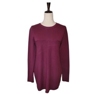 River & Ridge Burgundy Textured Tunic Sweater Size S/M